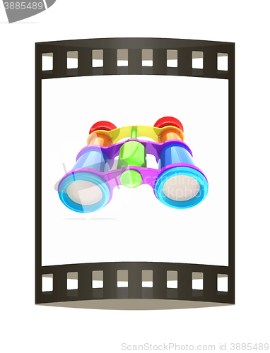 Image of binoculars. The film strip