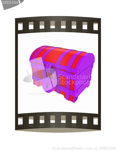Image of cartoon chest. The film strip