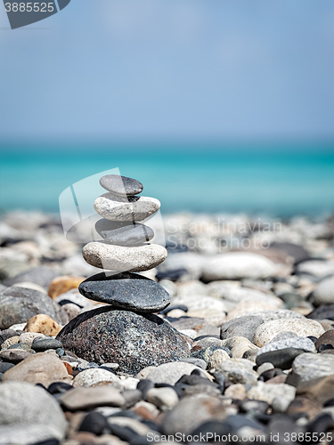 Image of Zen balanced stones stack