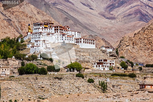 Image of Likir Gompa Tibetan Buddhist monastery in Himalayas