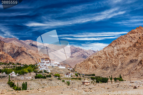 Image of Likir Gompa Tibetan Buddhist monastery in Himalayas