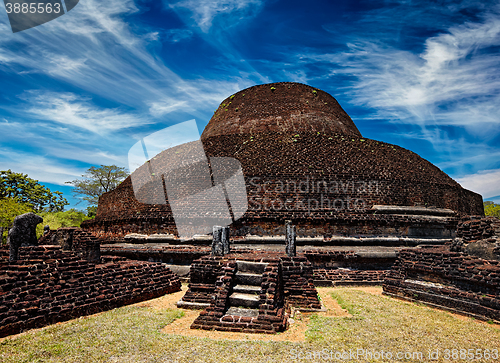 Image of Ancient Buddhist dagoba stupe Pabula Vihara.  Sri Lanka