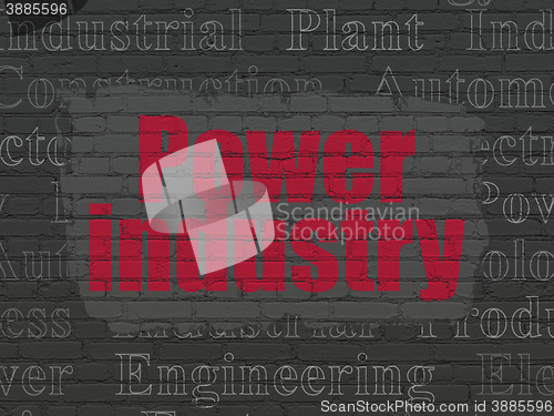 Image of Manufacuring concept: Power Industry on wall background