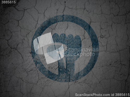 Image of Political concept: Uprising on grunge wall background