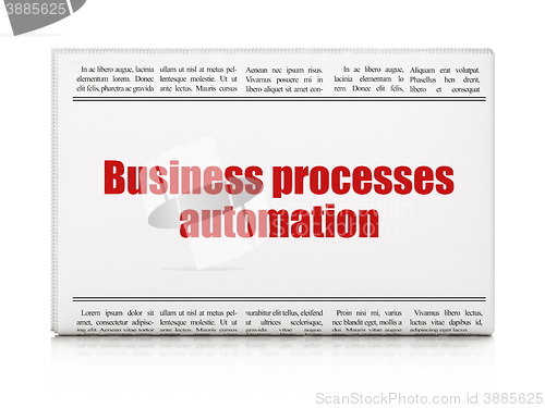 Image of Finance concept: newspaper headline Business Processes Automation