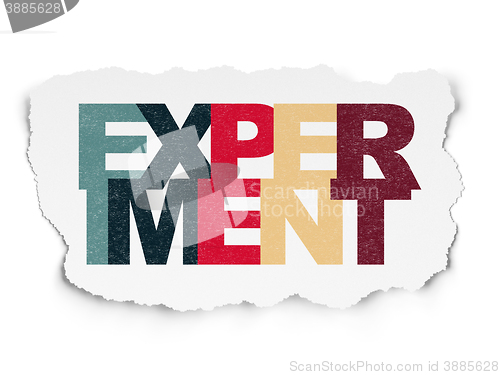 Image of Science concept: Experiment on Torn Paper background
