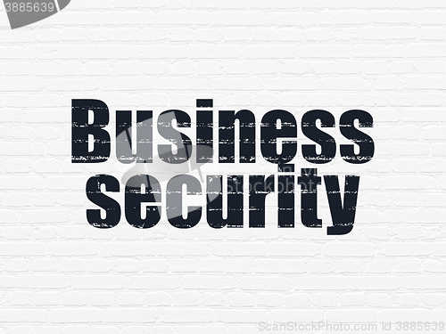 Image of Security concept: Business Security on wall background