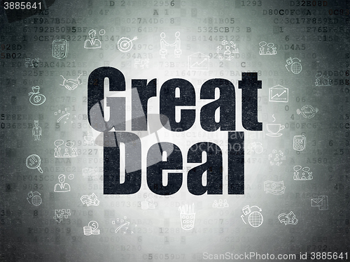Image of Finance concept: Great Deal on Digital Data Paper background