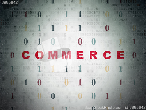 Image of Finance concept: Commerce on Digital Data Paper background