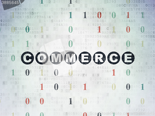 Image of Finance concept: Commerce on Digital Data Paper background