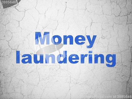 Image of Money concept: Money Laundering on wall background