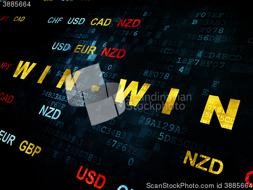 Image of Finance concept: Win-Win on Digital background