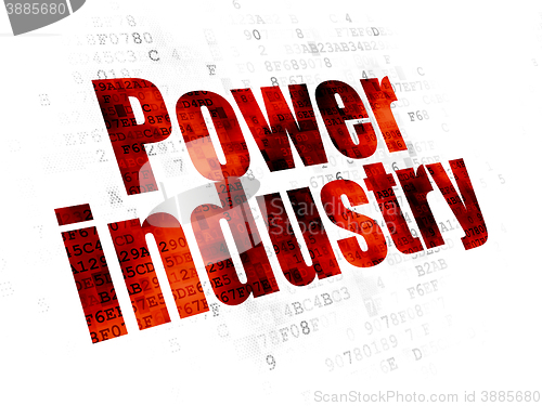 Image of Industry concept: Power Industry on Digital background