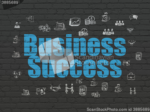 Image of Finance concept: Business Success on wall background