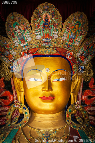 Image of Maitreya Buddha in Thiksey Gompa, Ladakh