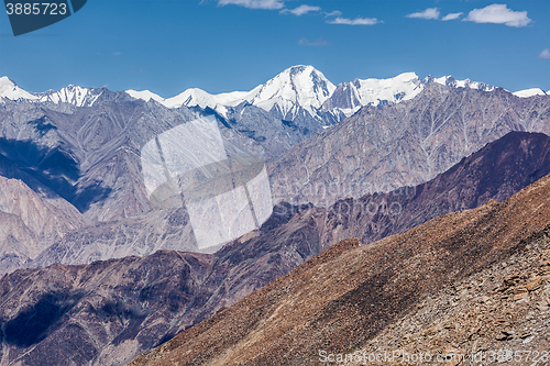 Image of Karakorum Range mountains in Himalayas