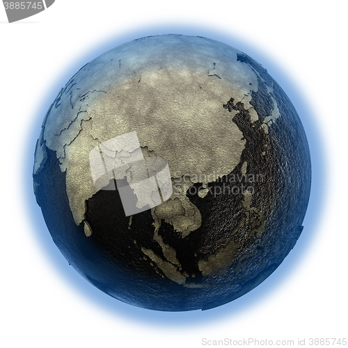 Image of Southeast Asia on Earth of oil