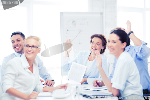 Image of business team having meeting in office