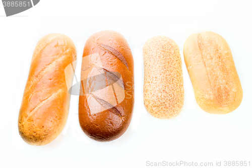 Image of Large loaf of bread isolated on white