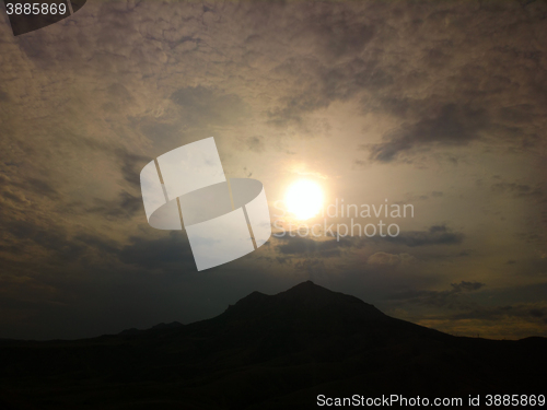 Image of Sunrise over mountains