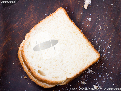 Image of fresh bread  on wooden