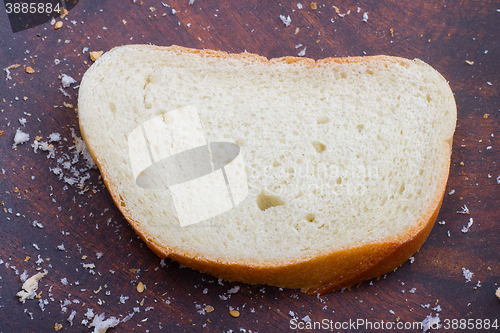Image of fresh bread  on wooden