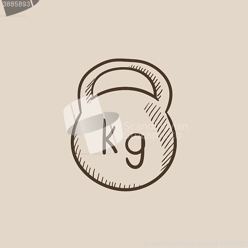 Image of Kettlebell sketch icon.