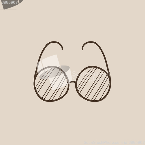 Image of Eyeglasses sketch icon.