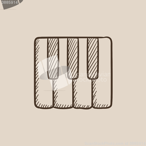Image of Piano keys sketch icon.