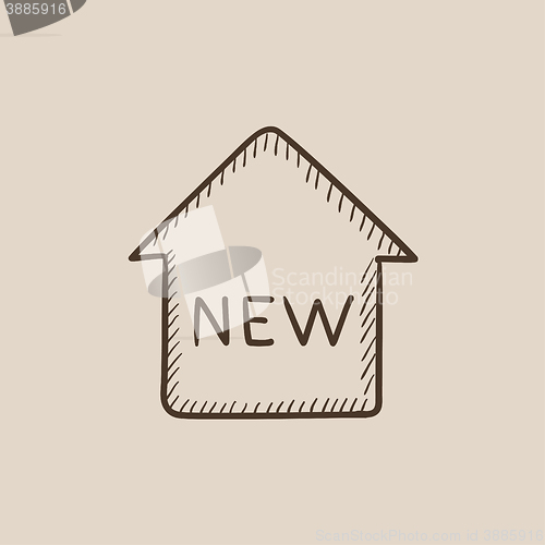 Image of New house sketch icon.