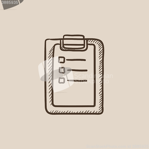 Image of Medical report sketch icon.