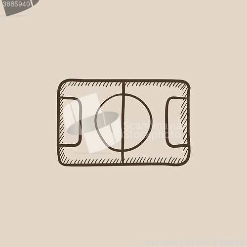 Image of Stadium layout sketch icon.