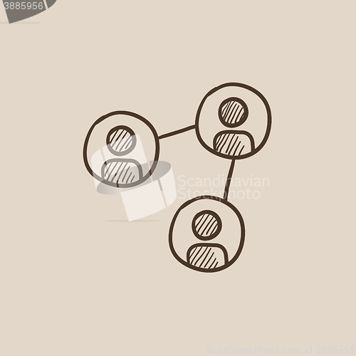 Image of Social network sketch icon.