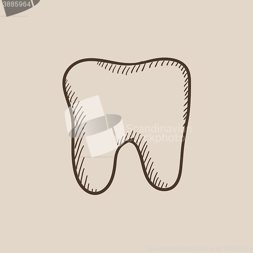 Image of Tooth sketch icon.