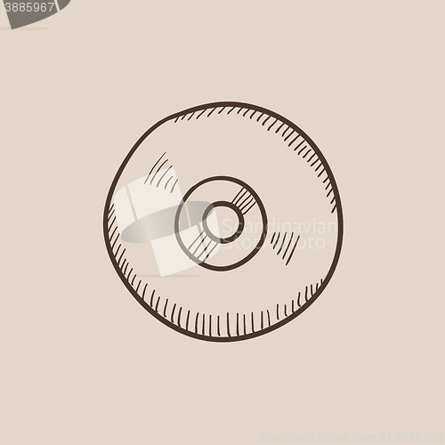 Image of Reel tape deck player recorder sketch icon.