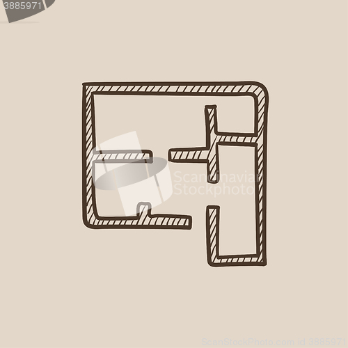 Image of Layout of the house sketch icon.