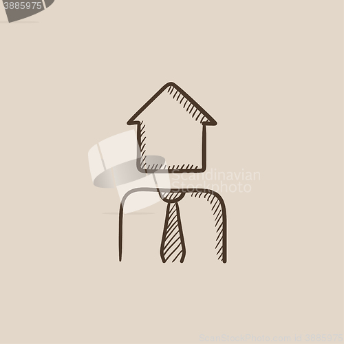 Image of Real estate agent sketch icon.