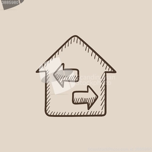 Image of Property resale sketch icon.