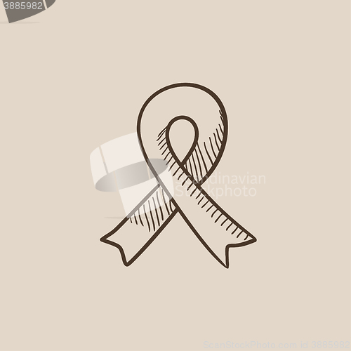 Image of Ribbon sketch icon.