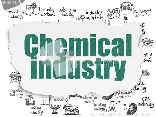 Image of Manufacuring concept: Chemical Industry on Torn Paper background