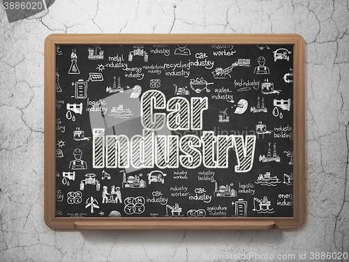 Image of Industry concept: Car Industry on School board background