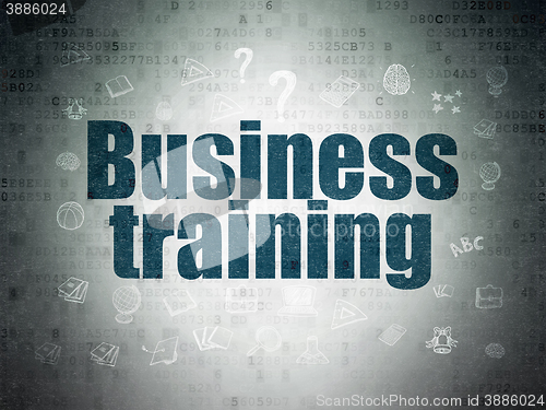 Image of Learning concept: Business Training on Digital Data Paper background