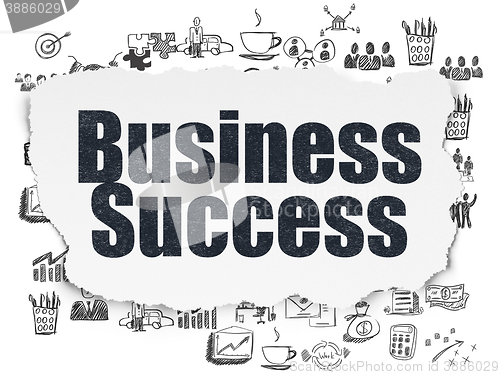 Image of Finance concept: Business Success on Torn Paper background