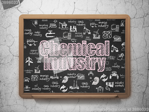 Image of Industry concept: Chemical Industry on School board background