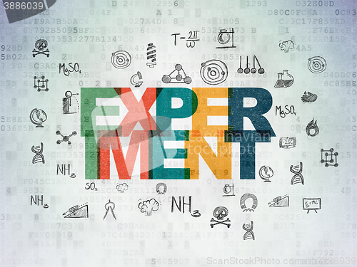 Image of Science concept: Experiment on Digital Data Paper background