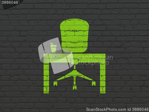 Image of Finance concept: Office on wall background