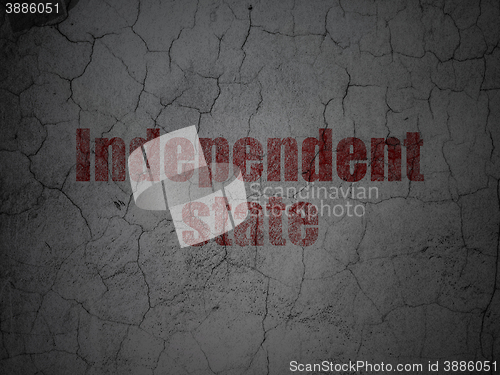 Image of Political concept: Independent State on grunge wall background