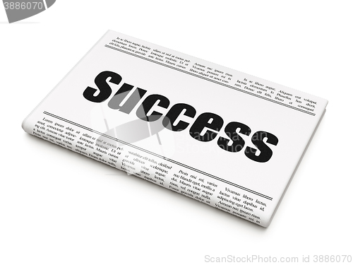 Image of Finance concept: newspaper headline Success