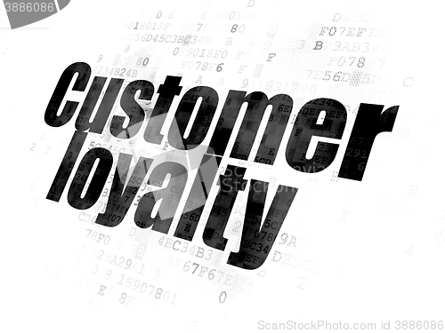 Image of Advertising concept: Customer Loyalty on Digital background