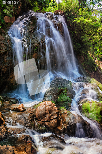 Image of Tropical waterfal in jungle